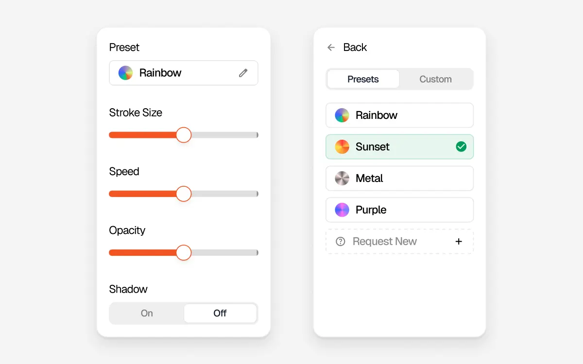 LiveStroke code example: the component wrapped around a button